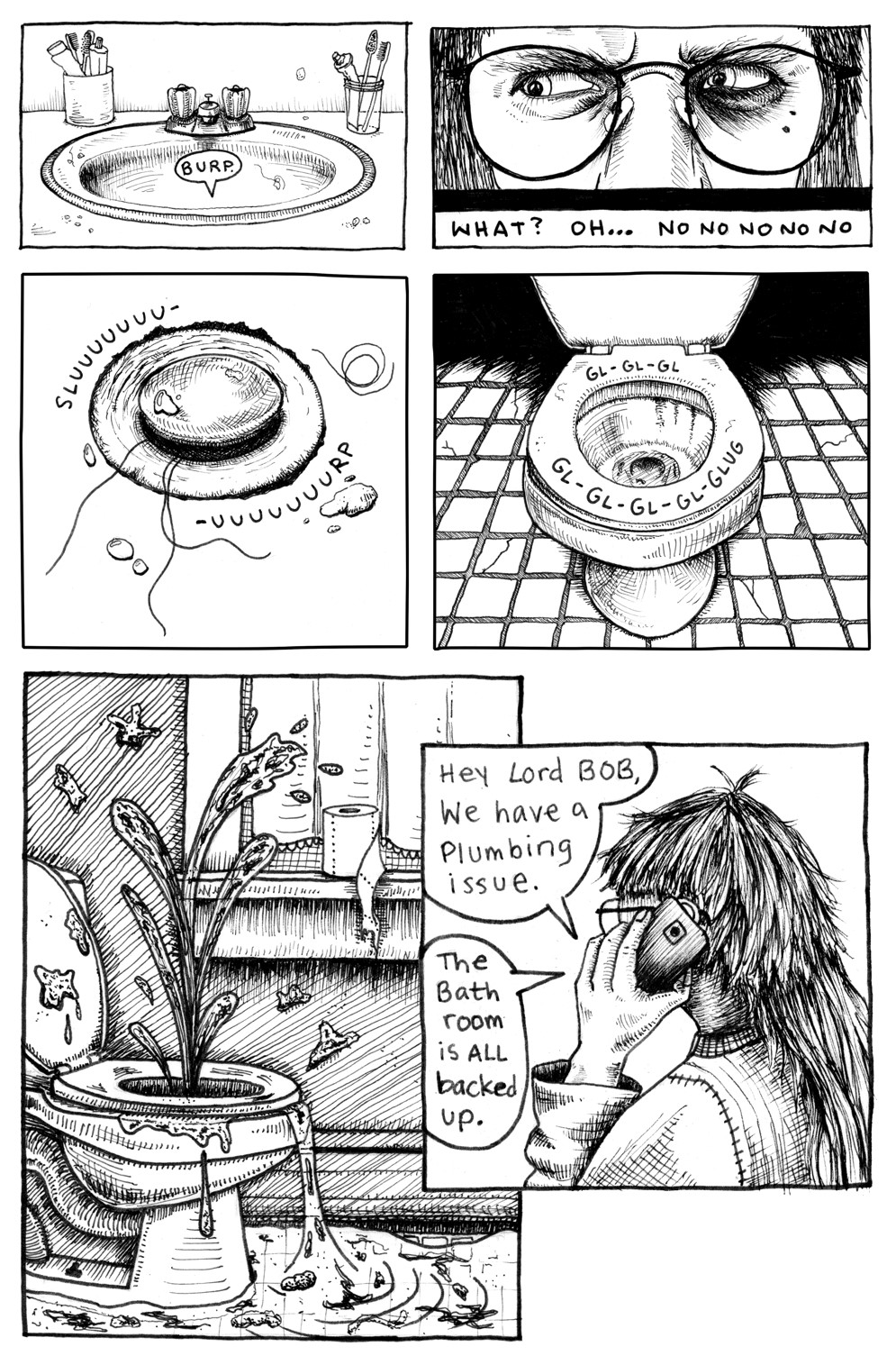 Page from a comic | Ink pen drawings, 2022