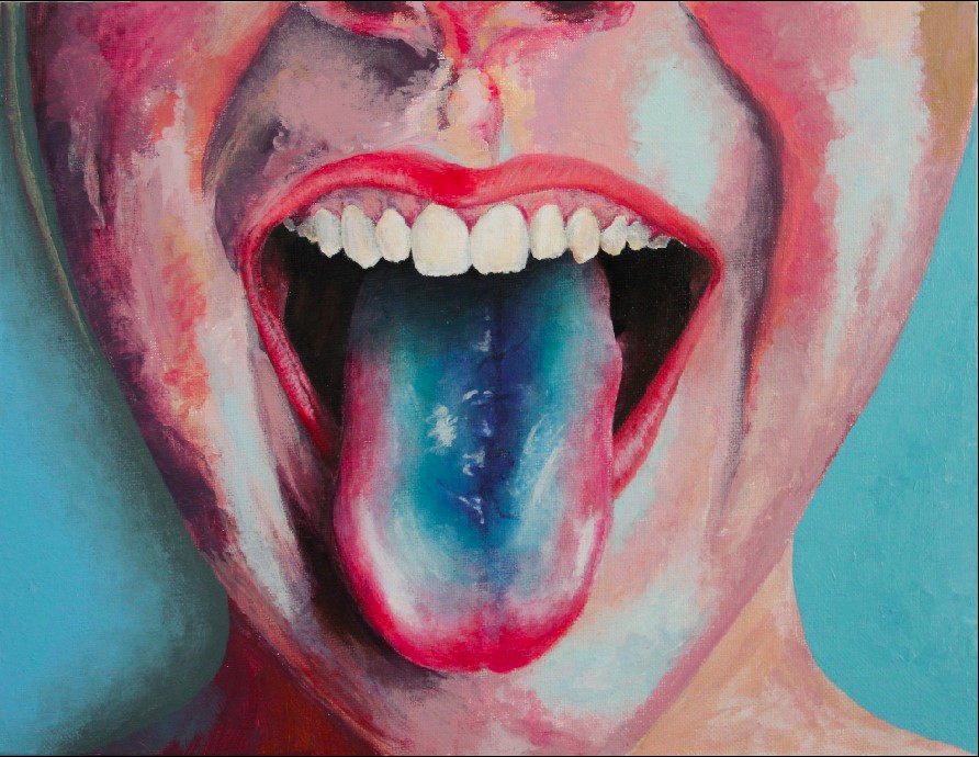 Nina's Mouth | Acrylic painting, 2012